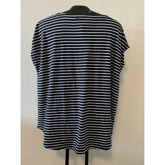 Ann Taylor LOFT Top Tee Shirt Womens Size Large Petite Nautical Coastal New - Picture 2 of 5